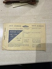 Motor Fuel Ration Book Unused