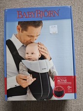BabyBjorn Baby Carrier ACTIVE Black & Red 0+ Months 8-26lbs, 3.5-12kg Boxed