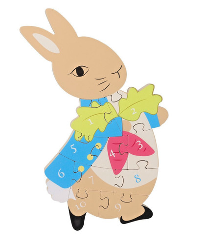 Peter rabbit number jigsaw - rabbit,