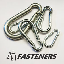 CARABINER SPRING CLIP BZP ZINC STEEL - KARABINER CARBINE HOOK CARABINA SNAP GYM