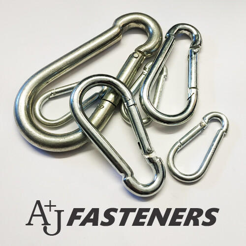 Carabiner spring clip - carabiner, bzp