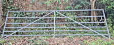 12ft GATE FARM FIELD GALVANISED STEEL SEVEN BAR GARDEN DRIVEWAY HEAVY DUTY