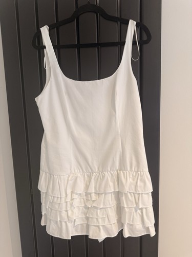 Zara white ruffle - ruffle, playsuit