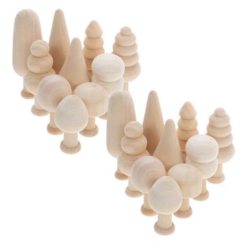 20pcs unfinished wood trees - 20pcs,