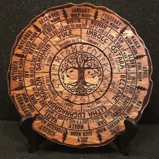 Celtic Tree of Life Wheel of The Year —Viking Rune Elder Futhark —Pagan Calendar