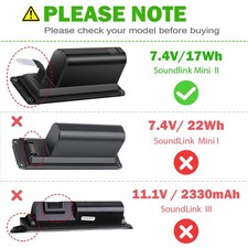 7.4V battery for BOSE soundlink mini 2 088772 088796 088789 Speaker 2297mAh NEW