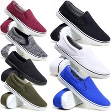 Mens Slip On Casual Canvas