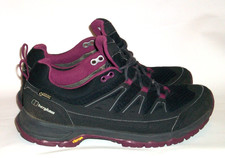 Berghaus Womens Goretex Walking/Hiking Shoes in Black with Purple Trim Size 6.UK