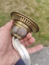 ANTIQUE British DUPLEX BRASS SCREW FIT 1.5" OIL LAMP BURNER