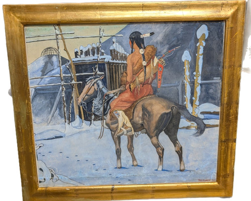 1930 art study native - study,