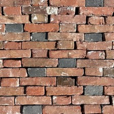 Reclaimed 2 1/4 inch Georgian Handmade Brick w/ Blue Headers  Pack of 400 Bricks