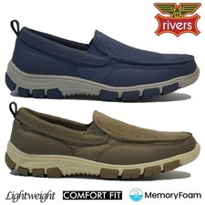 MENS MEMORY FOAM SLIP CASUAL COMFORT BOAT LOAFERS DRIVING WALKING SHOES TRAINERS
