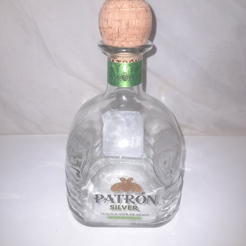 Patron silver tequila bottle - silver,