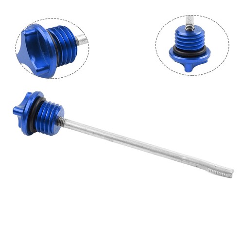 Blue cnc engine oil dipstick - blue,