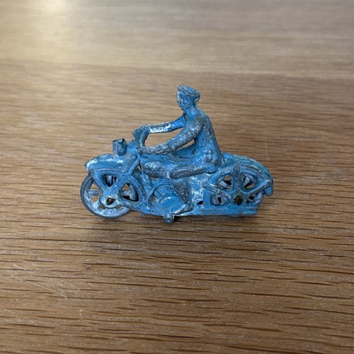 Vintage cast metal motorcycle - metal,