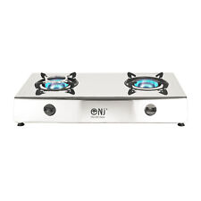 Portable 2 Burner Gas Stove Camping LPG Double Cooker Stainless Steel NJ-200SD