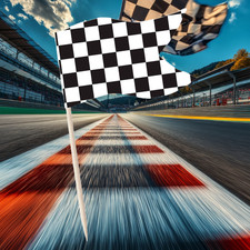 Checked Flag for Racing Cars