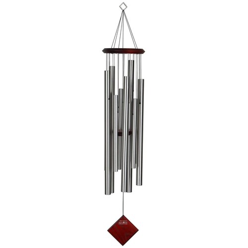 Large garden wind chime silver - large,