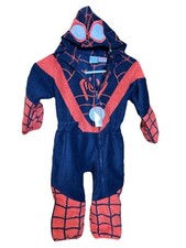 NWT Marvel Venom Spiderman Fleece Hooded Jumpsuit One Piece 2T