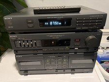Vintage HIFI stereo System SONY XO-D50 Tuner Works Tape Deck Need Service Remote