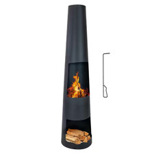 59 In. H Steel Chiminea with