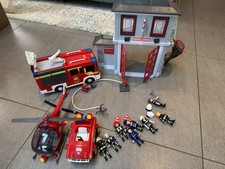 Playmobil Fire Bundle Including Fire Engine And Fire Station 9052