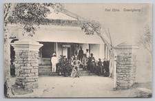 Trimulgherry India Postcard The Post Office, People & Bicycle c1910s