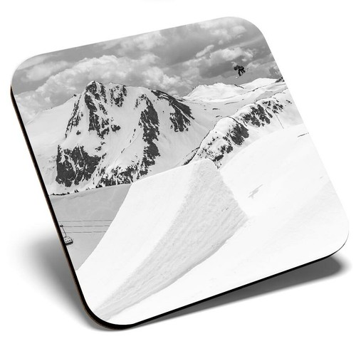 Square single coaster ski - bw,