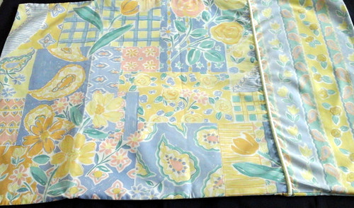 Vintage piped yellow blue - vintage,