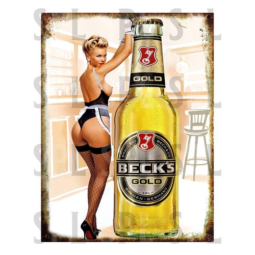 Beck bottle pin - up, metal