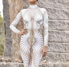 White Rhinestone Dance Cabaret
