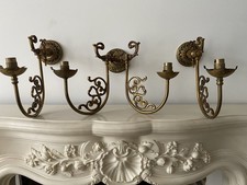 Antique Brass Wall Candle