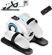 Mini Electric Elliptical Under Desk with Remote Control Non-Slip Mat Portable