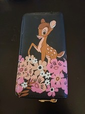 Disney Bambi & Thumper Purse Poundland Black Women's Zipped Card Notes Coins