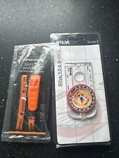 silva compass Ranger 3 Plus a Lifesystem Safety Whistle And Lanyard