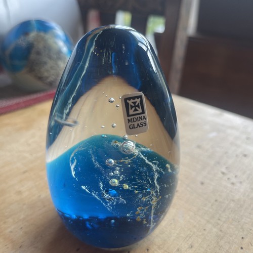 Signed mdina glass - , paperweight