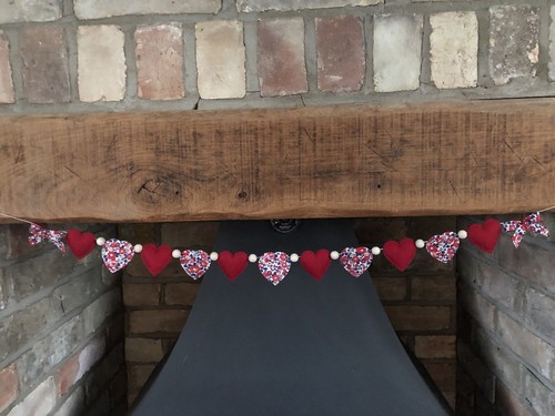 Liberty heart felt garland - heart,