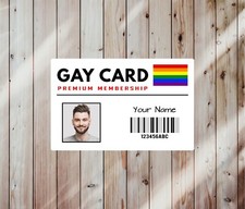 Personalised GAY CARD - Premium Lifetime membership, Joke Meme, Funny Gift, Gift