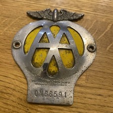 Vintage AA Car Badge 1945-1957