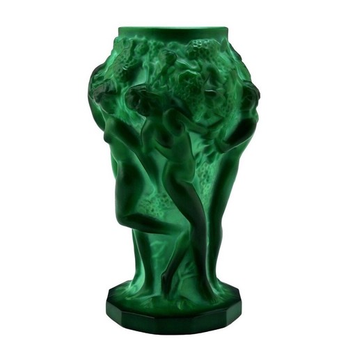 Art deco malachite jade glass - art,