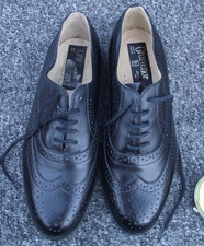 Grosvenor Black Mens Shoes Oxford Brogues UK 8.5 Formal Dress, Unused