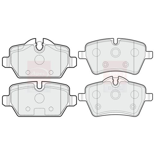 Apec front rear pads fits - pads,