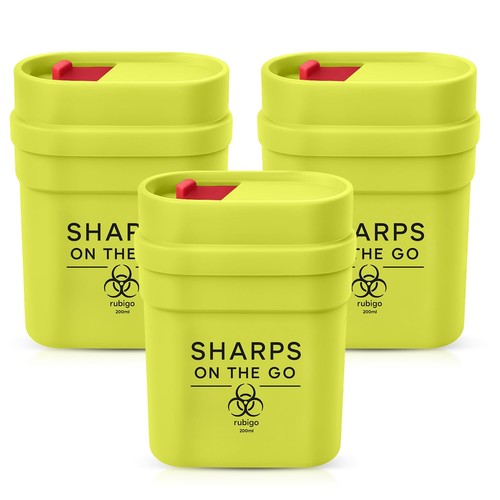 3pk travel sharps bin 2l - 3pk,