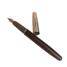 PARKER FRONTIER CARTRIDGE FOUNTAIN PEN BLACK PLASTIC STAINLESS STEEL