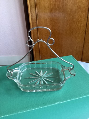 Vintage glass and - , chrome