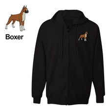 BOXER DOG ZIPPER HOODIE
