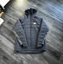 Nike Hybrid NSW Puffer Padded Jacket Coat - Grey / White - Size XL Men’s UK