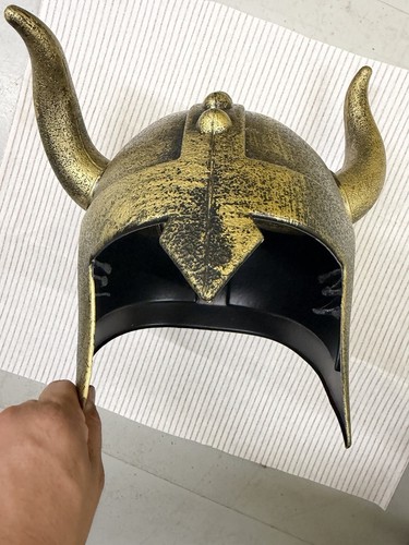 Adult gold viking helmet with - adult,