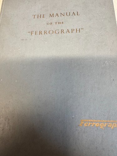 The manual ferrograph - the, of