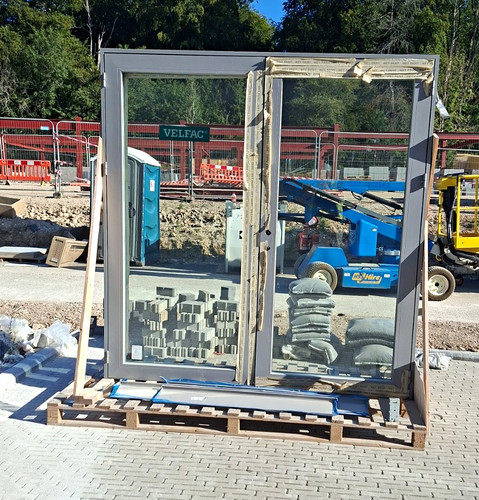 Velfac grey double patio doors - velfac,